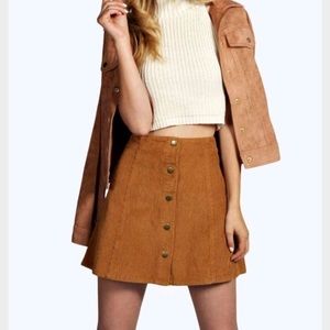 A line button down mini skirt